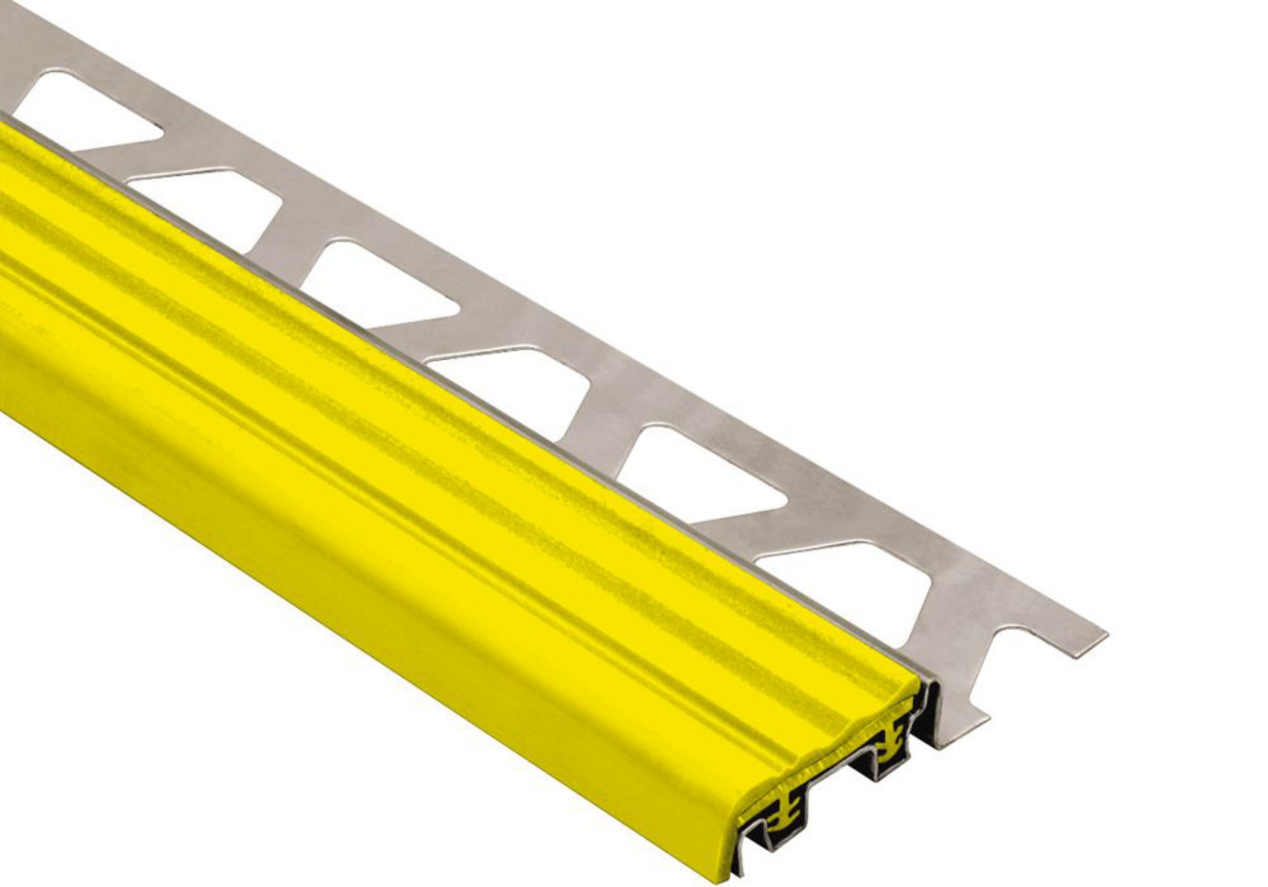 Schluter Trep-Se 5/16" Inox 1-1/32" Insert Jaune CG8SE