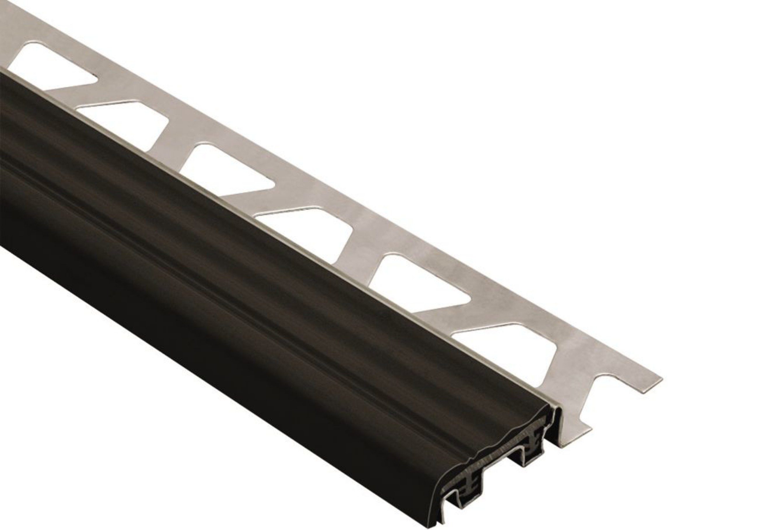 Schluter Trep-Se 5/16" Inox 1-1/32" Insert Noir GS8SE