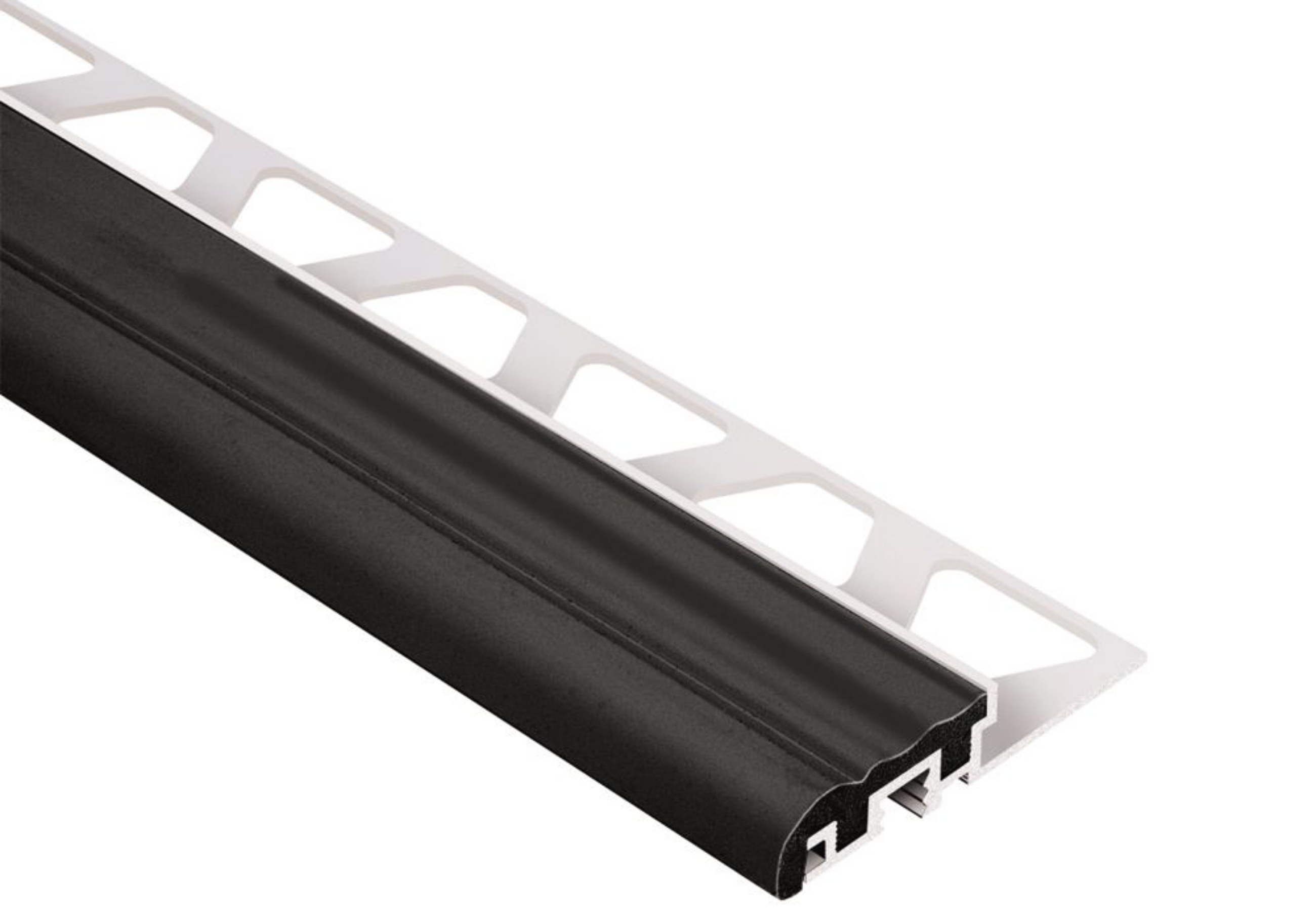 Schluter Trep-S 5/16" Alum 1-1/32" Insert Noir 4' 11" GS8S/150