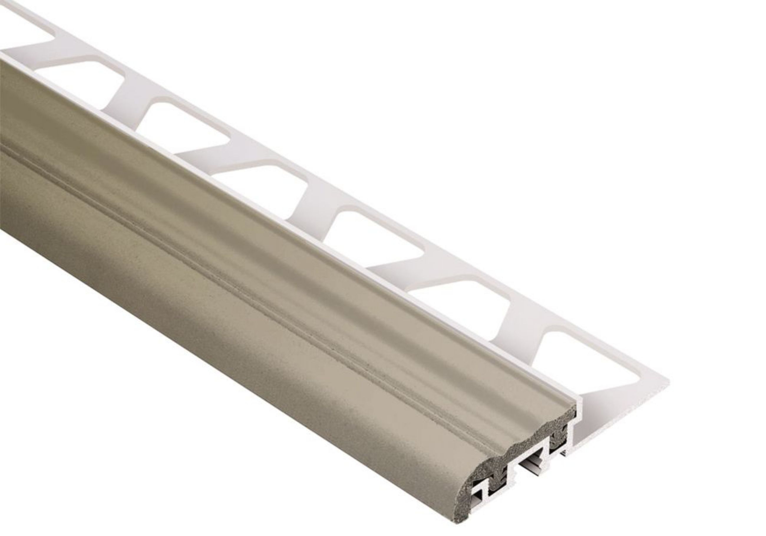 Schluter Trep-S 3/8" Alum 1-1/32" Insert Gris G10S