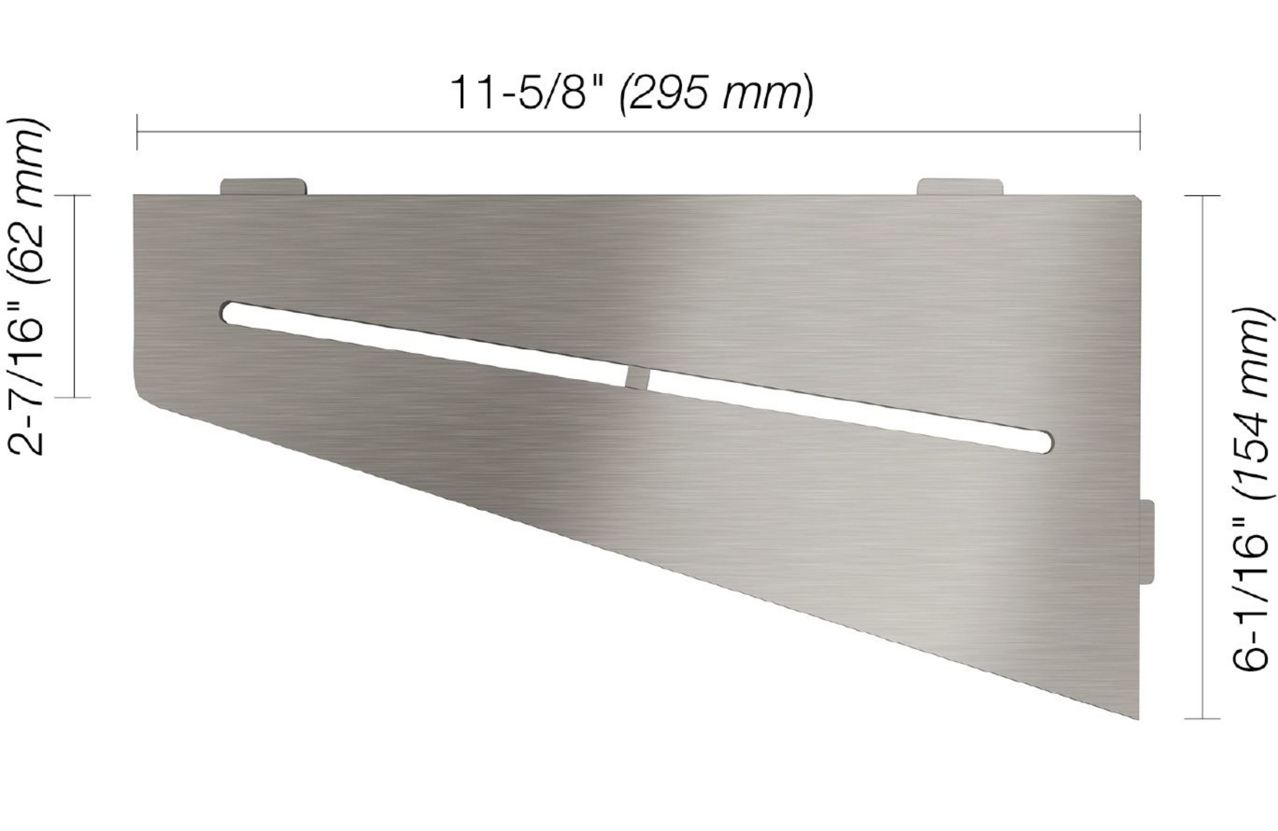 Schluter Shelf Quadrilat Coin Pure Inox Brossé SES3D7EB