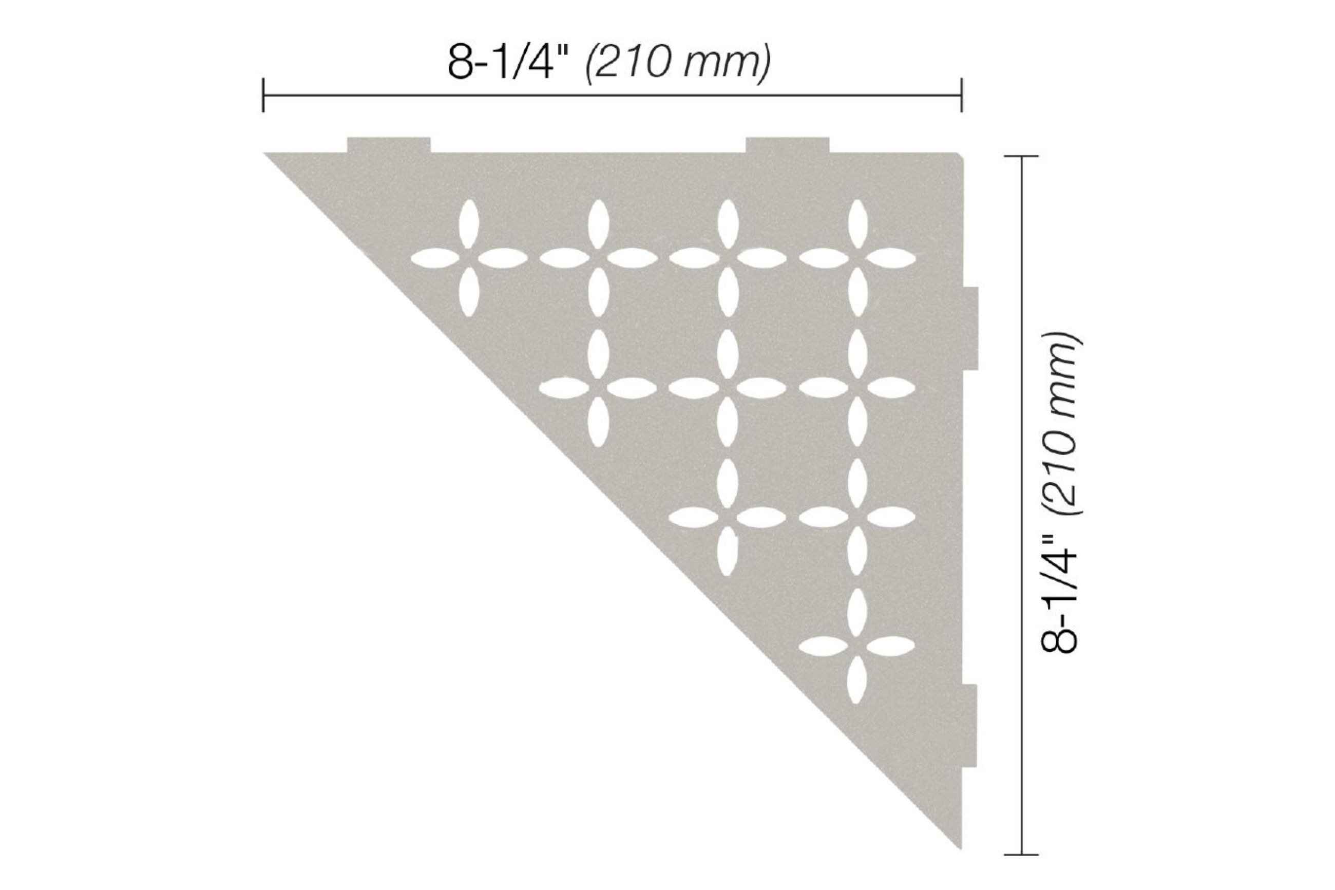 Schluter Shelf Triangle Coin Floral Grège SES1D5TSBG