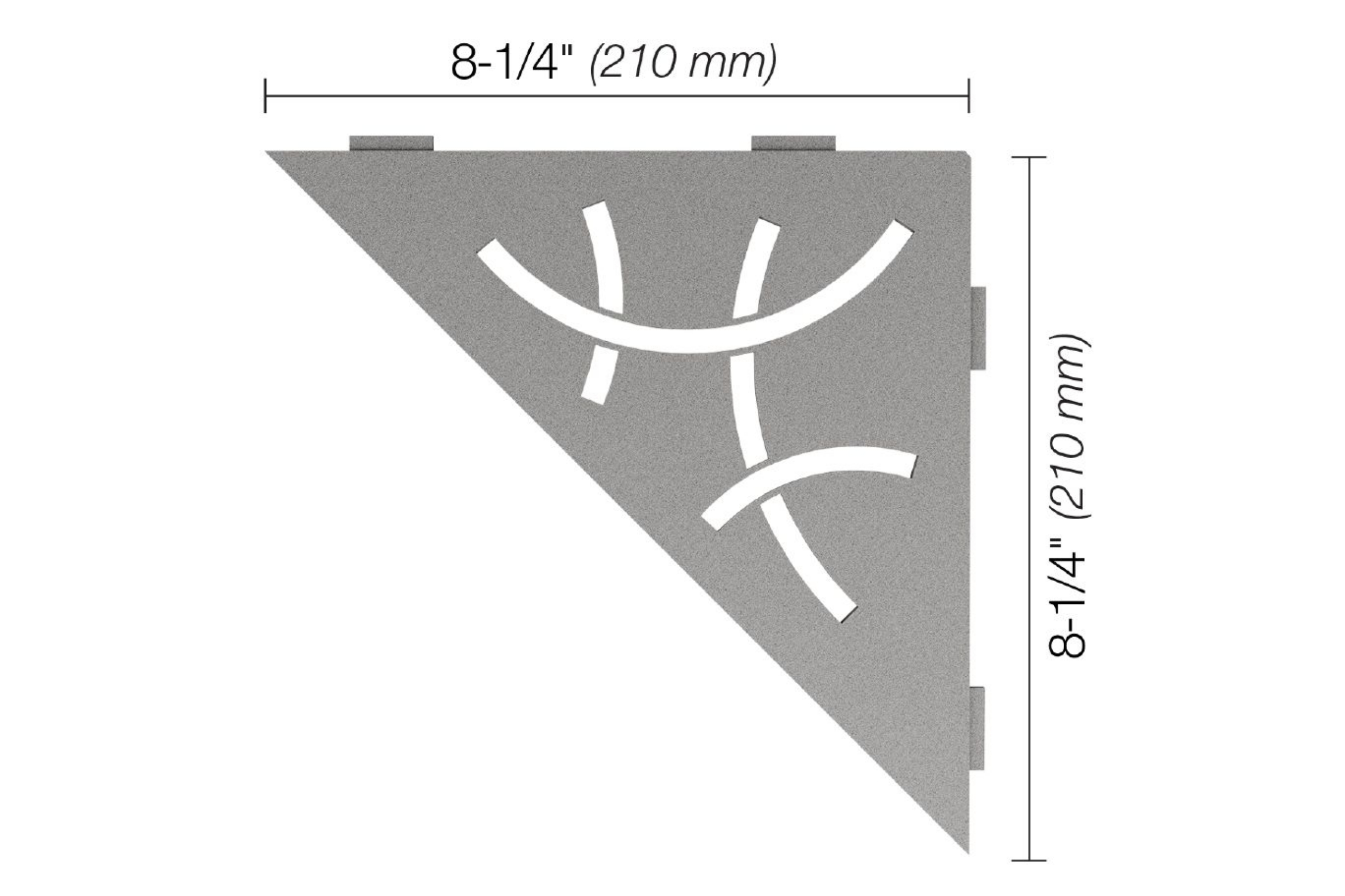 Schluter Shelf Triangle Coin Curve Gris Pierre SES1D6TSSG