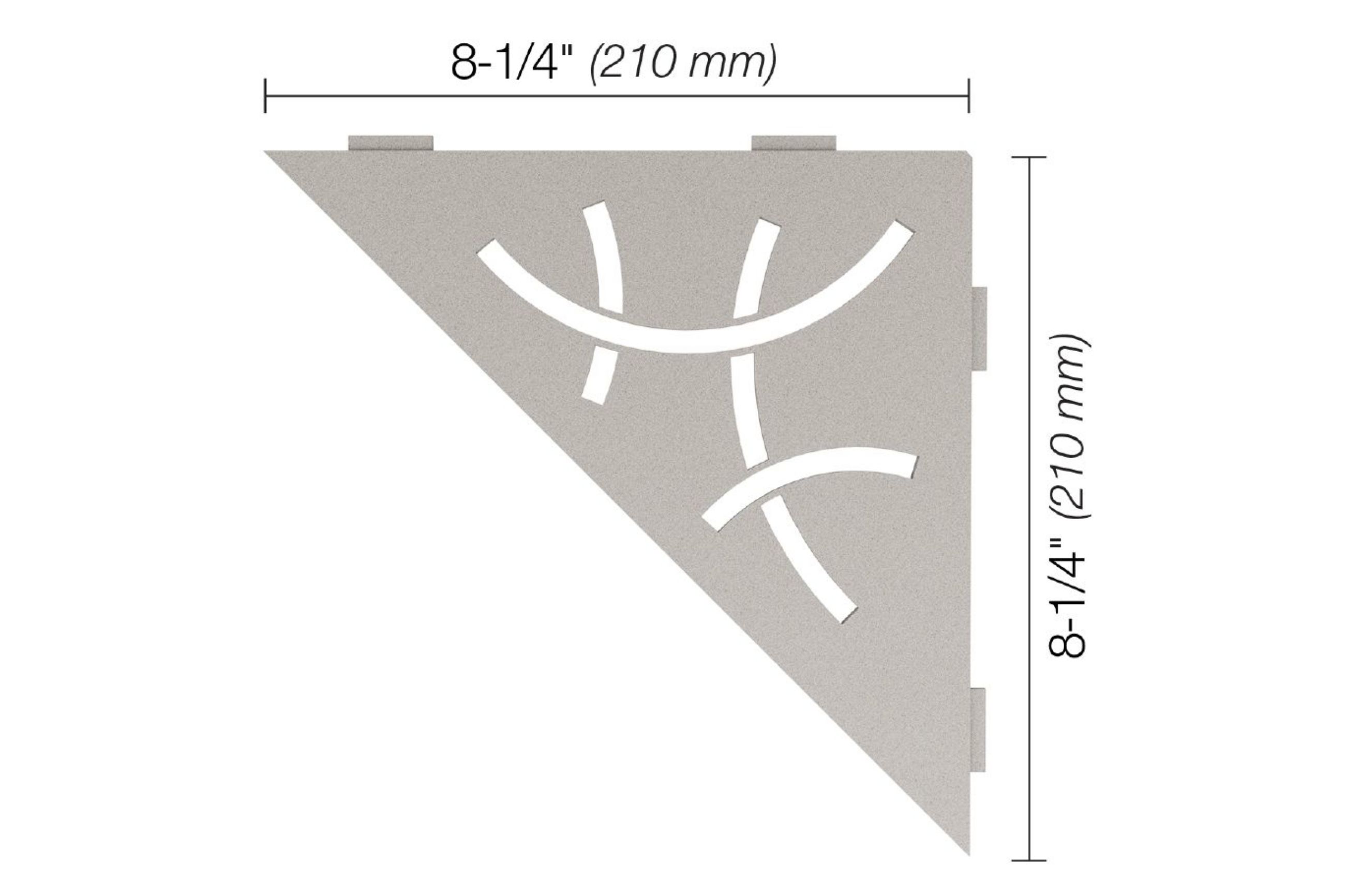 Schluter Shelf Triangle Coin Curve Grège SES1D6TSBG