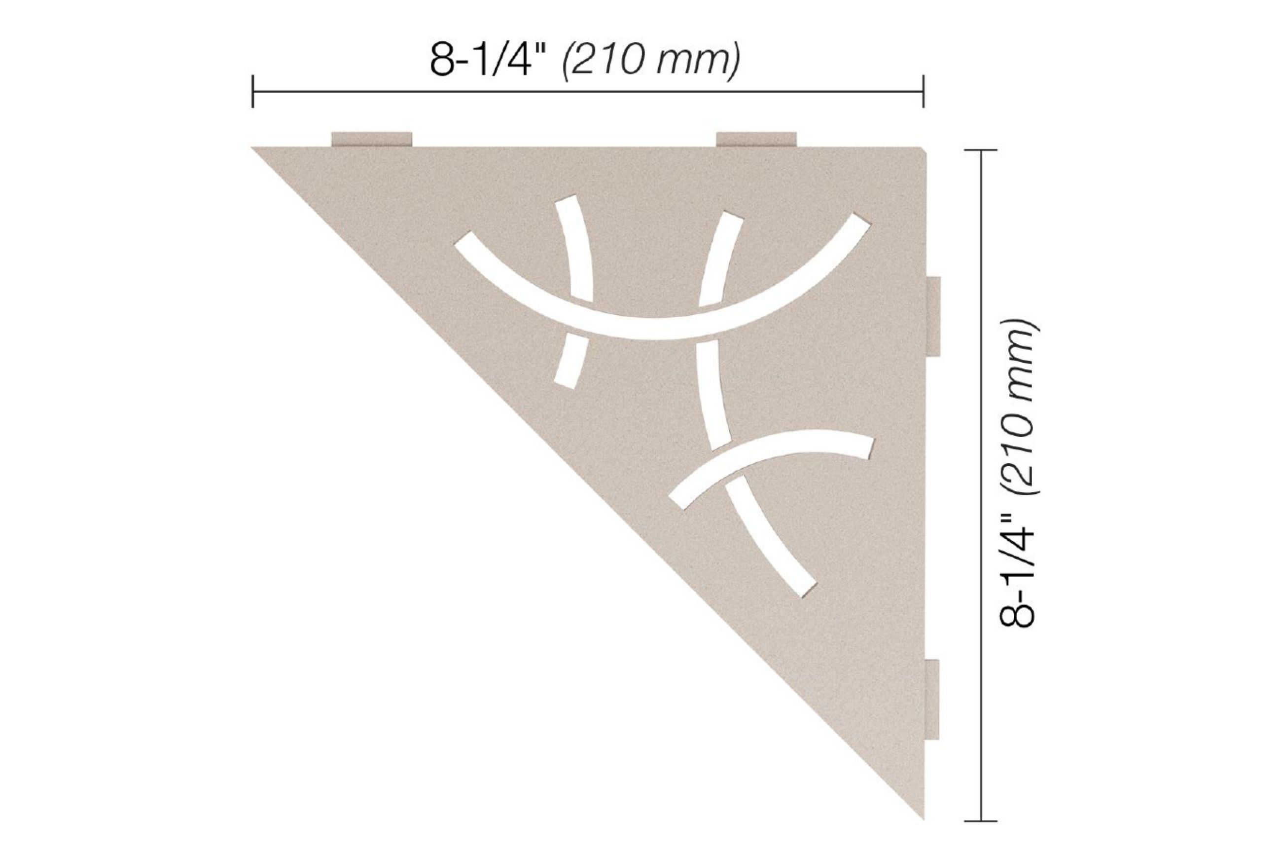 Schluter Shelf Triangle Coin Curve Crème SES1D6TSC