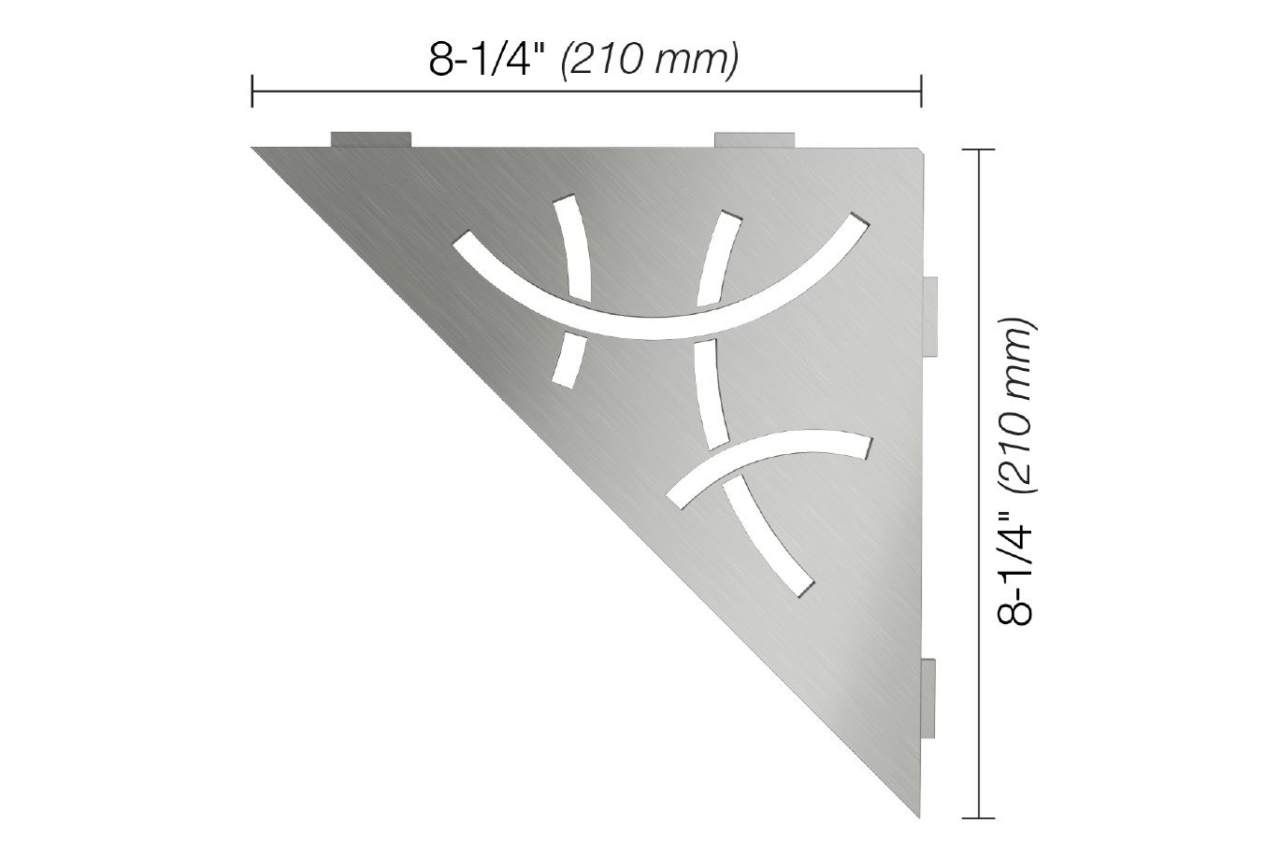 Schluter Shelf Triangle Coin Curve Inox Brossé SES1D6EB