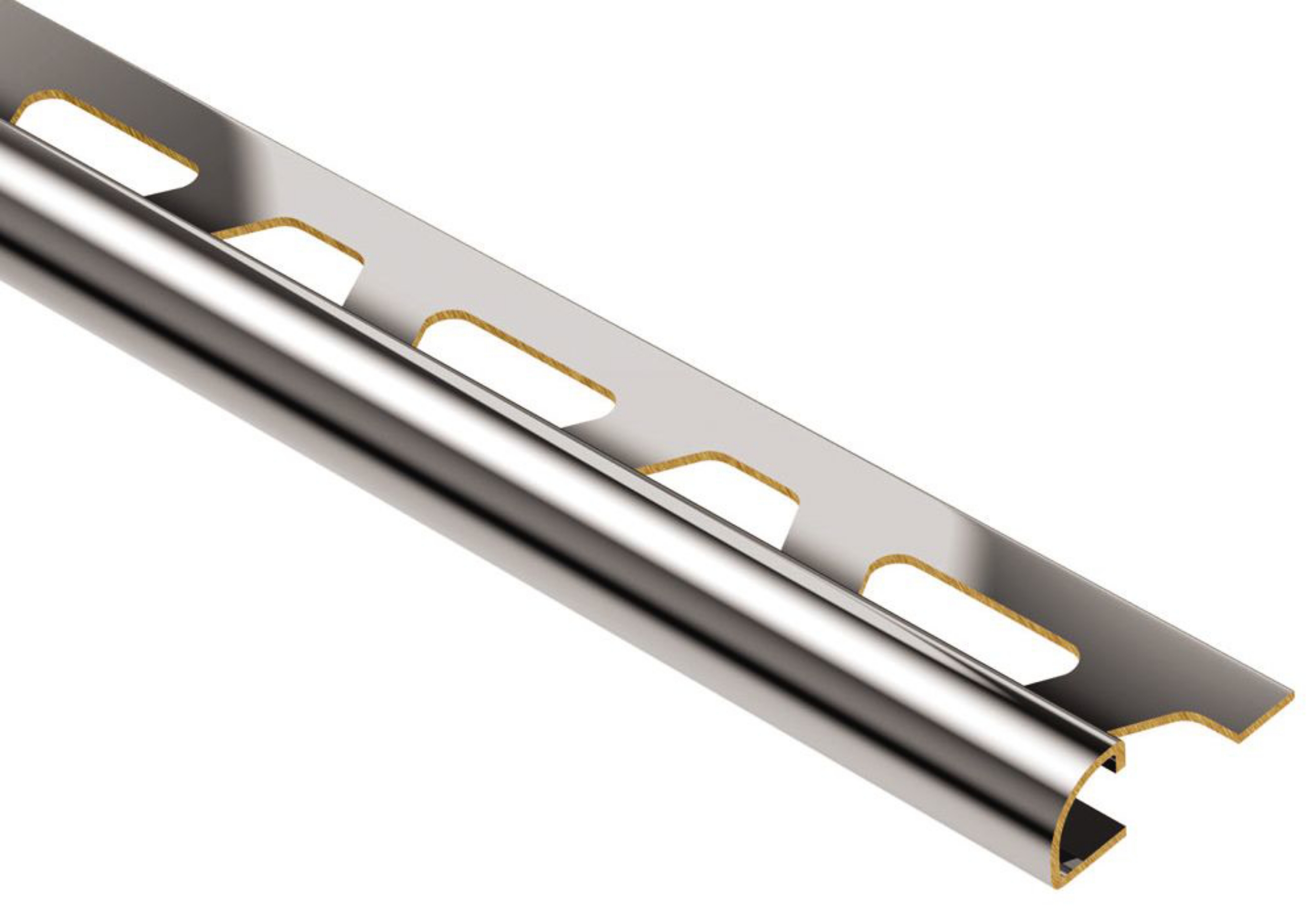 Schluter Rondec Profilé Rond 1/2" Laiton Chromé RO125MC