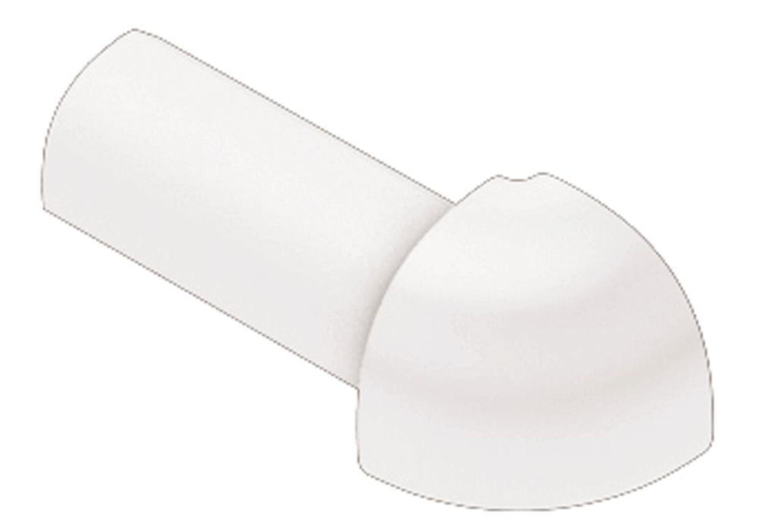 Schluter Rondec Coin Ext 7/16" Pvc Blanc Écl E/PRO110BW