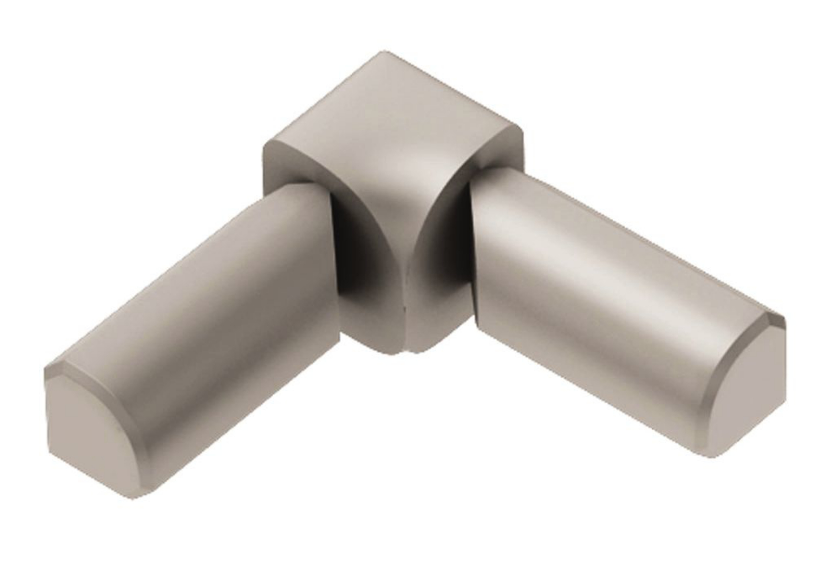 Schluter Rondec Coin Int 2-Bouts 3/8" Alum Nickel Mat I2L/RO100AT