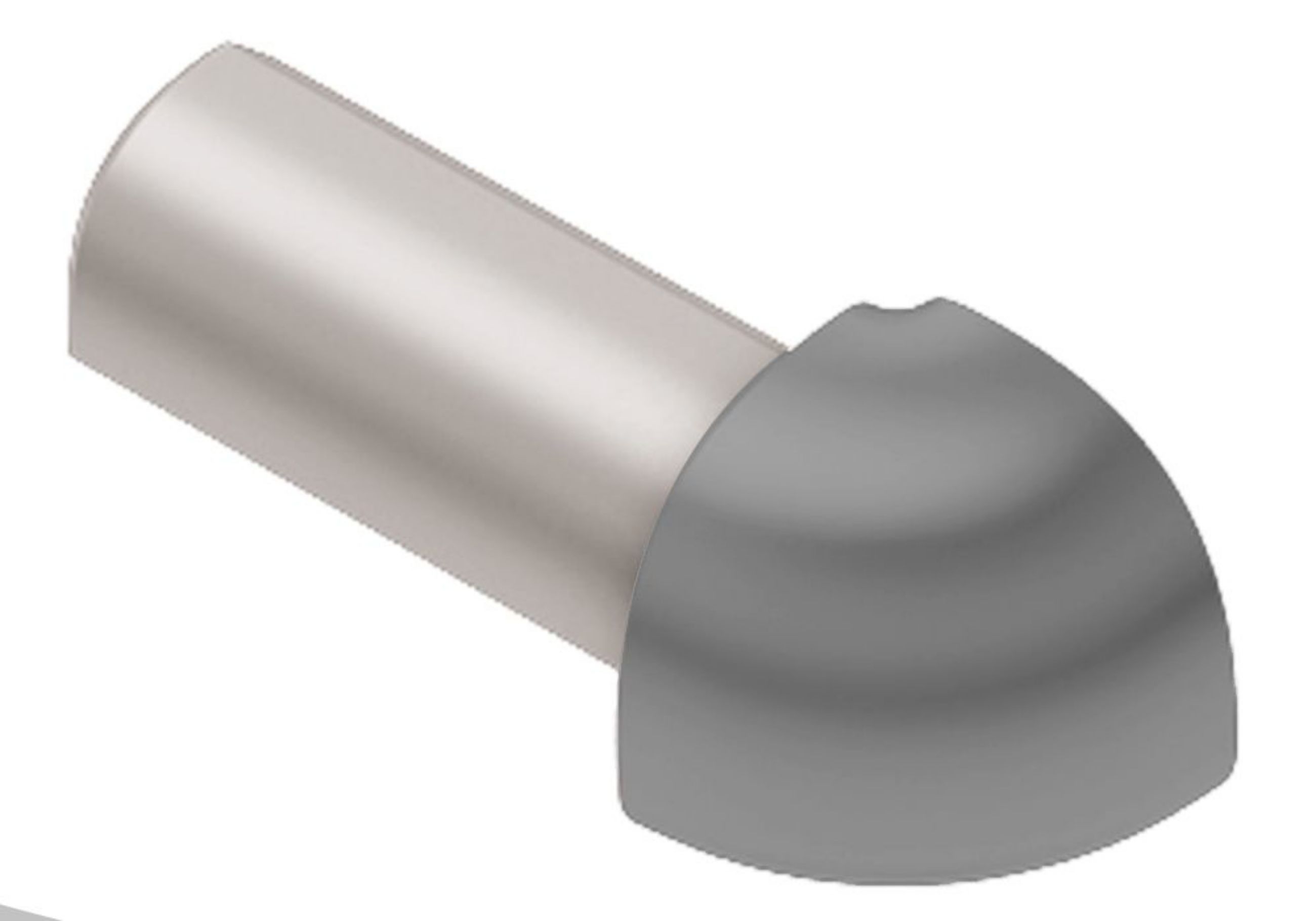 Schluter Rondec Coin Ext 5/16" Alum Gris Métal ED/RO80GM