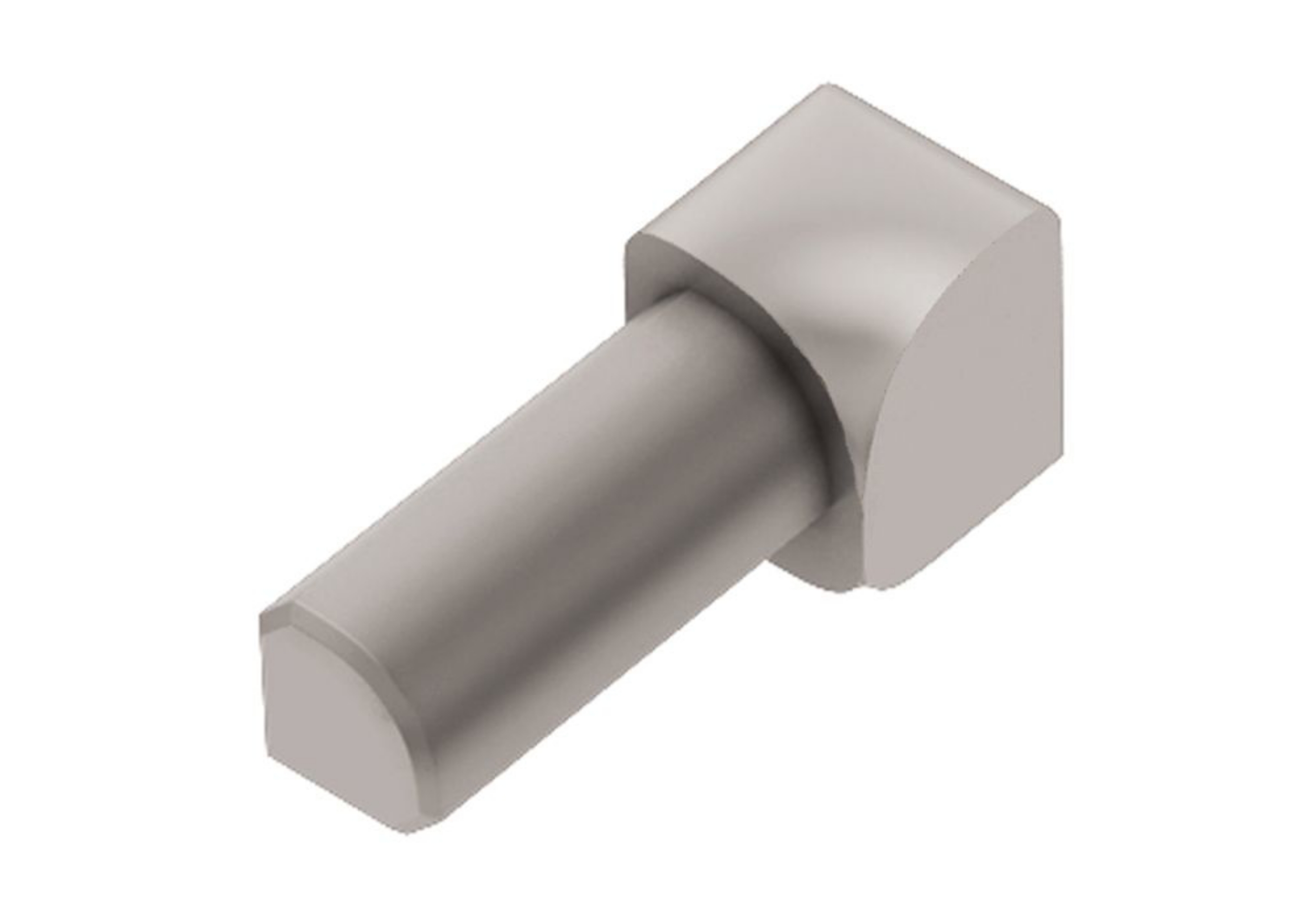 Schluter Rondec Coin Int 5/16" Alum Gris Clair ID/RO80HG