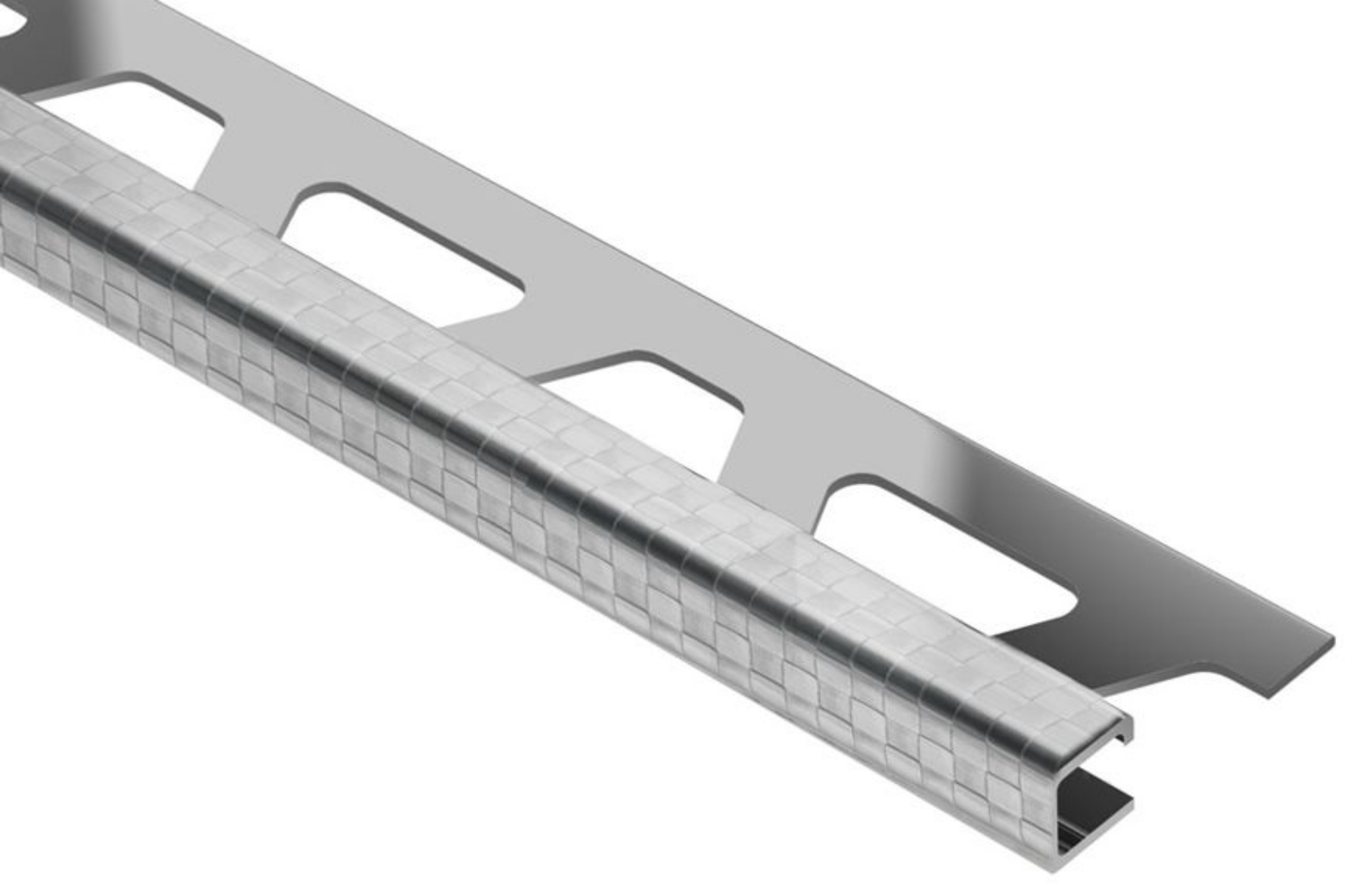 Schluter Quadec Profilé Carré 1/2" Inox Motif À Carreaux Q125ES1