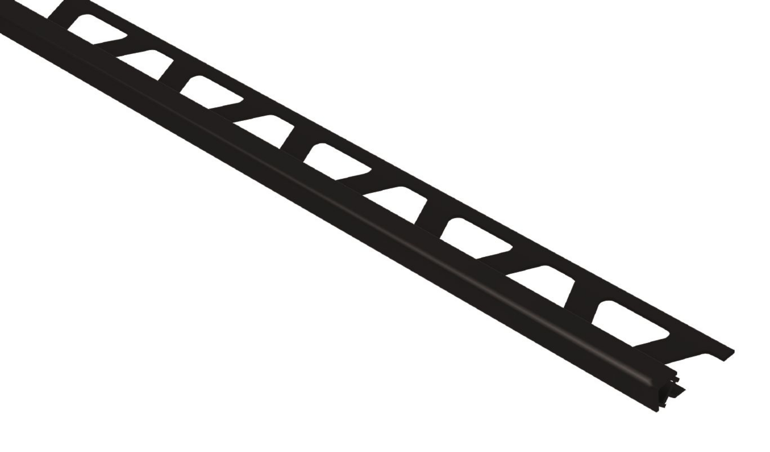 Schluter Quadec Profilé Carré 1/4" Pvc Noir PQ60GS