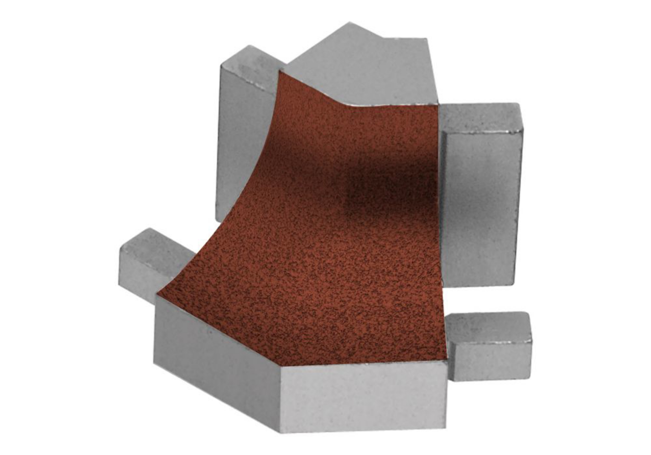 Schluter Dilex-Ahk Coin Ext 135° Alum Brun Rustique E135/AHK1S/TSR