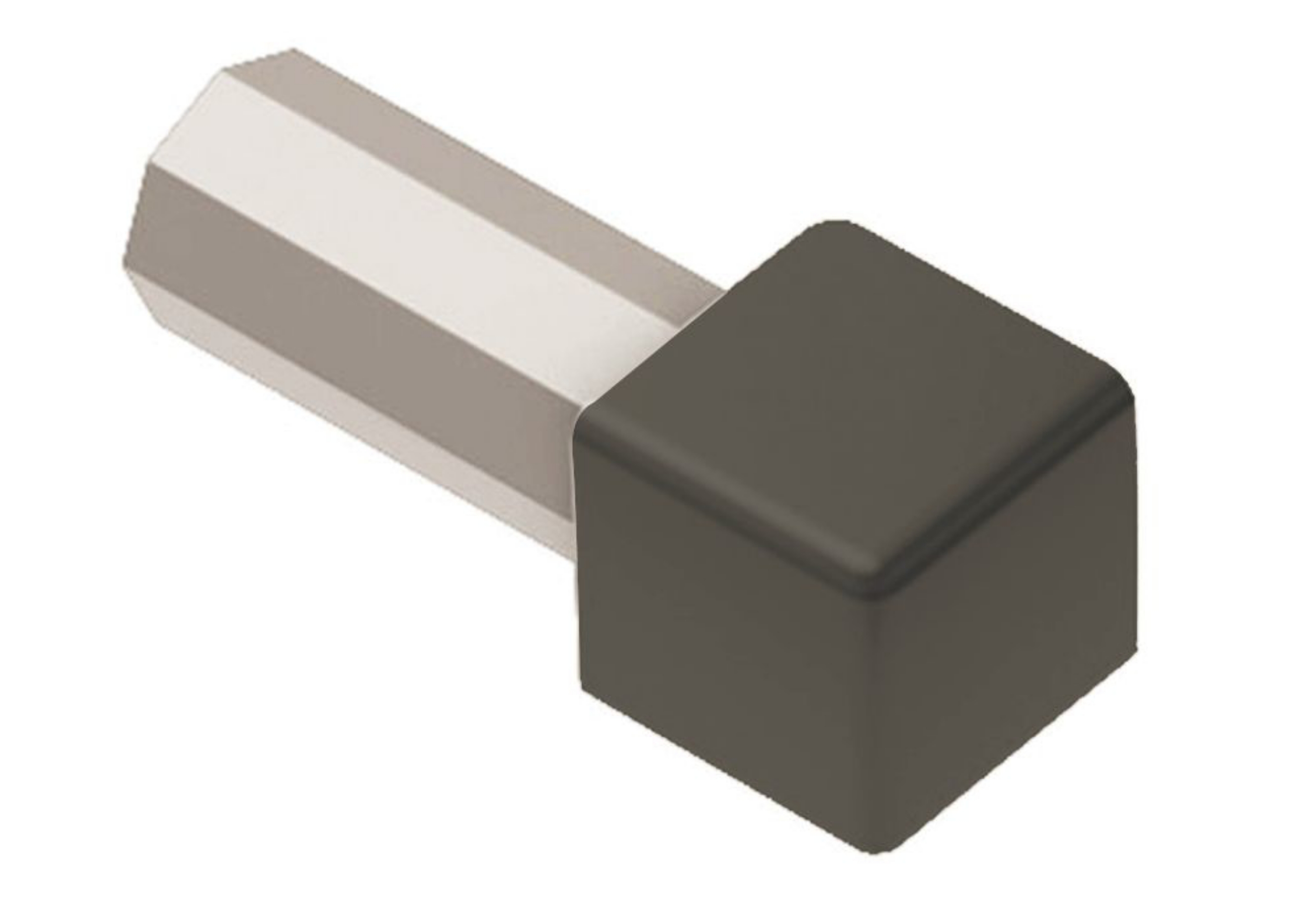 Schluter Quadec Coin Ext 3/16" Alum Gris Quartz ED/Q45QG