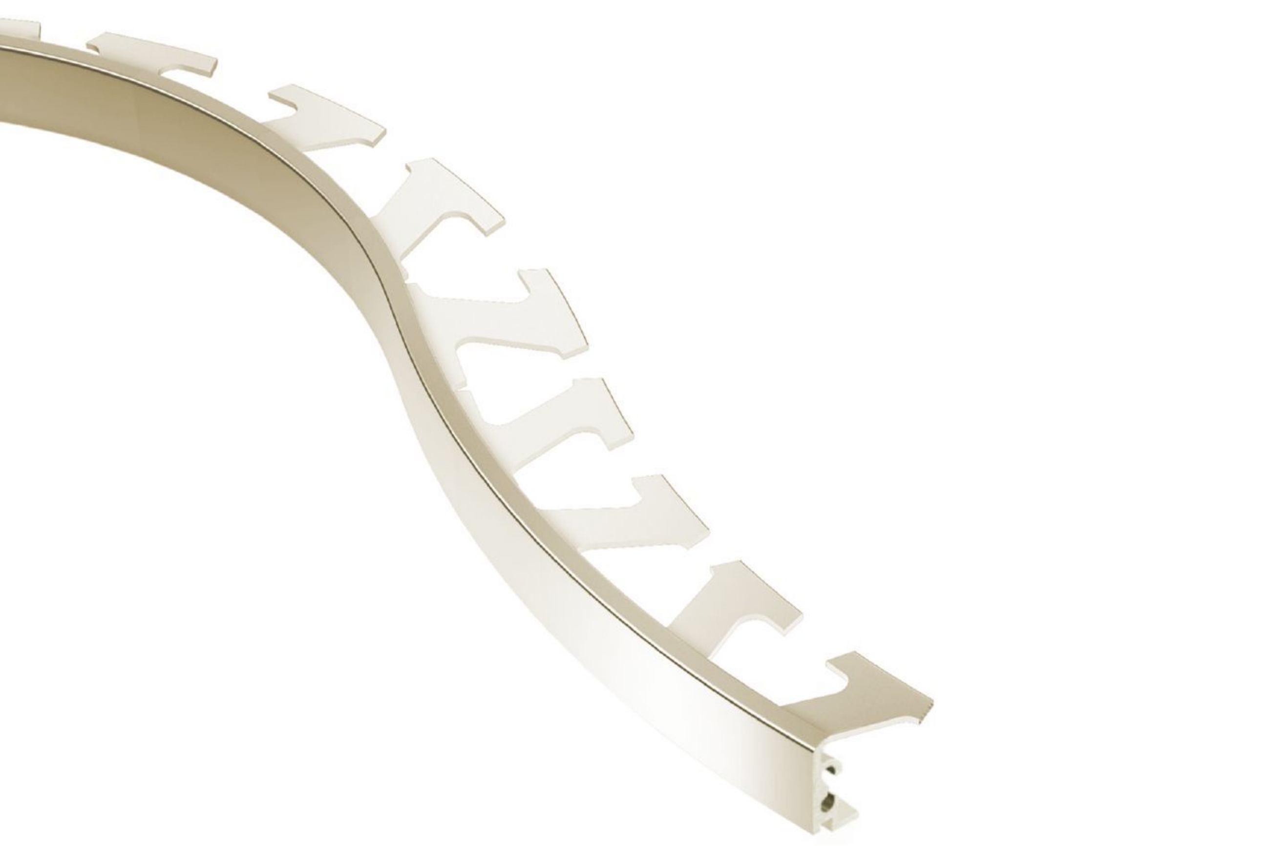 Schluter Jolly-Radius Profilé 1/2" Alum Nickel Poli R/J125ATG