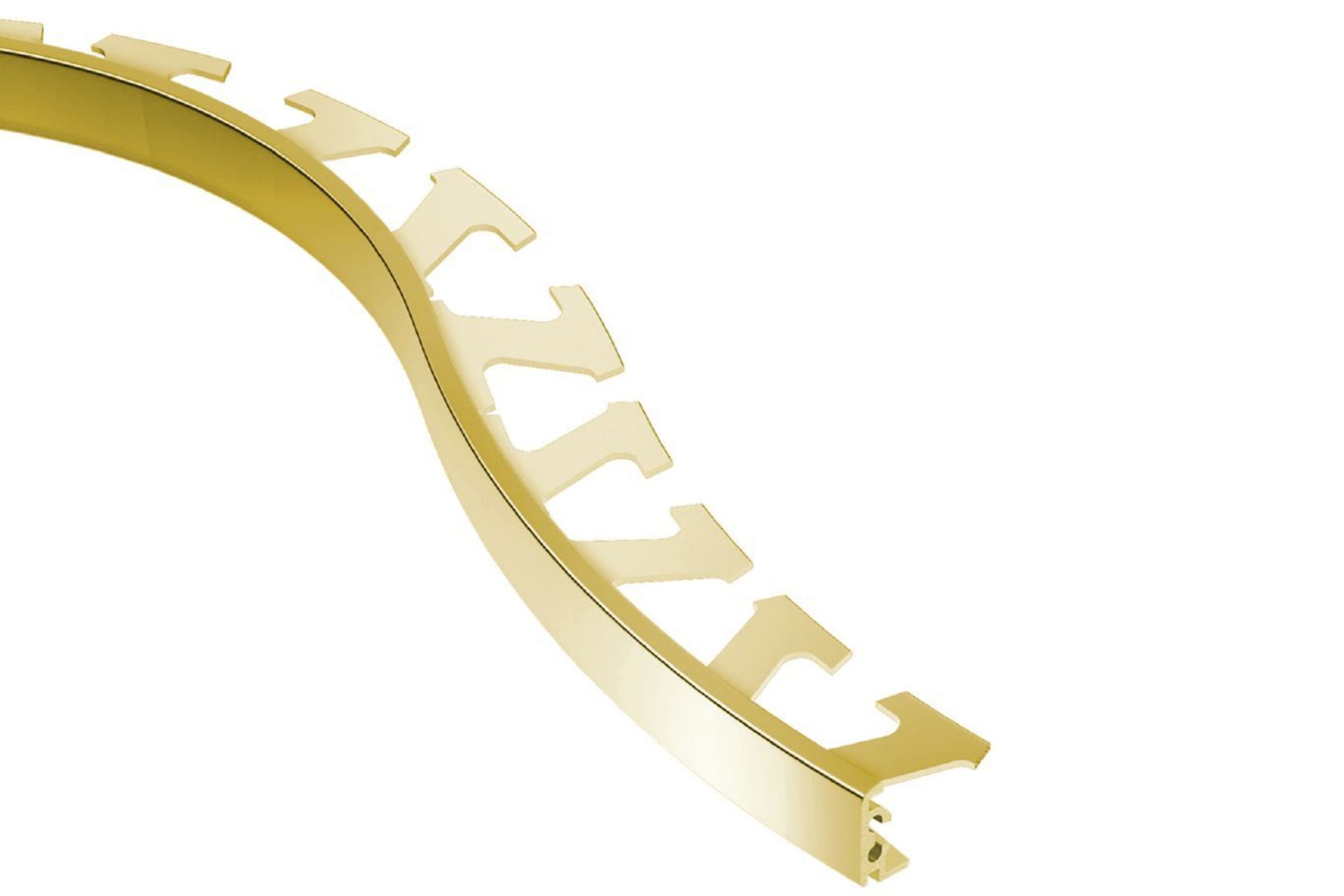 Schluter Jolly-Radius Profilé 1/2" Alum Laiton Poli R/J125AMG