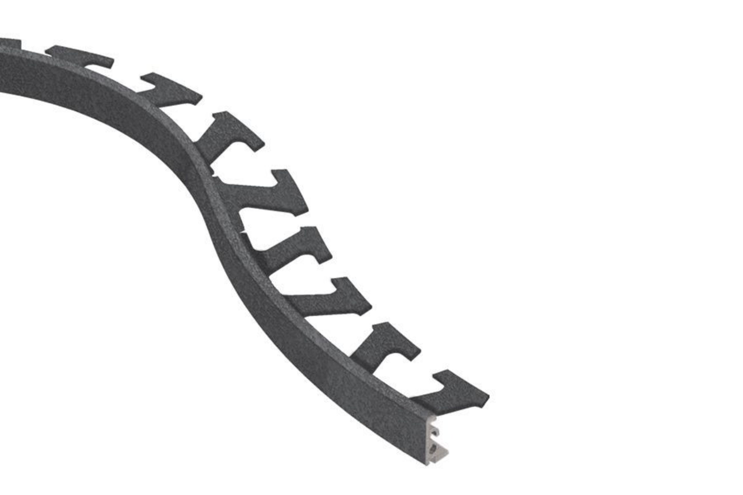 Schluter Jolly-Radius Profilé 3/8" Alum Anthracite Foncé R/J100TSDA