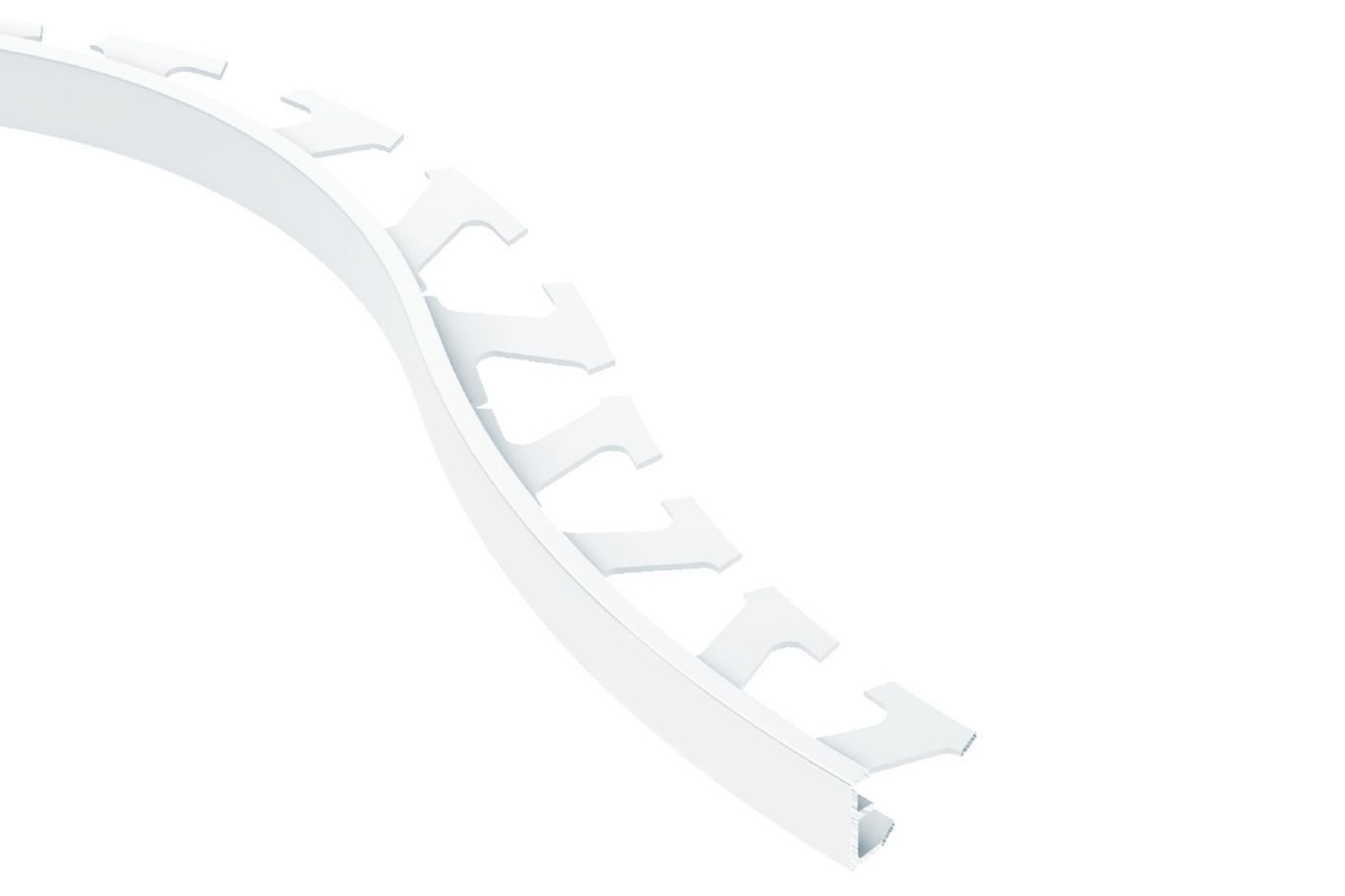 Schluter Jolly-Radius Profilé 5/16" Alum Blanc Éclatant R/J80BW