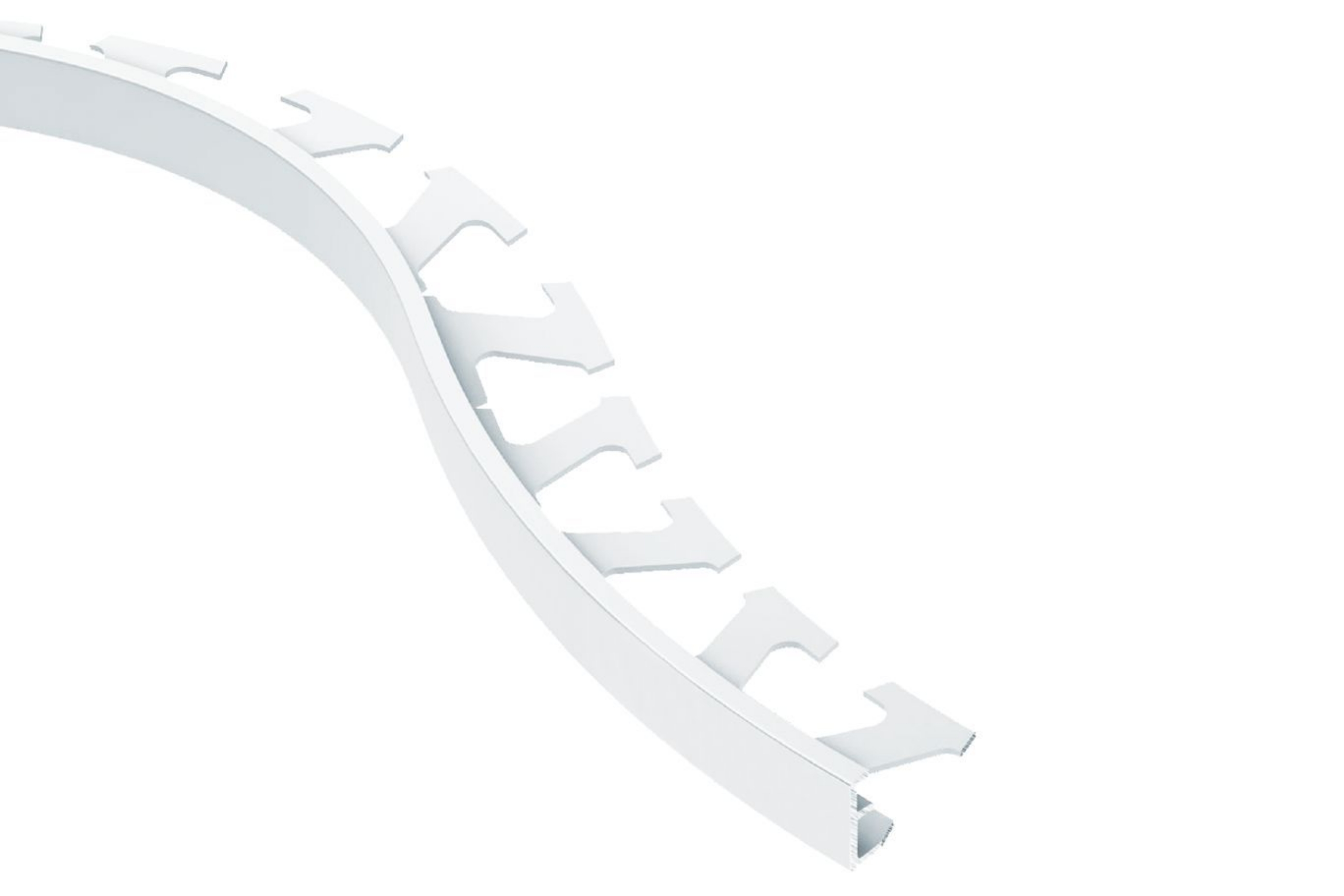 Schluter Jolly-Radius Profilé 1/4" Alum Blanc R/J60W
