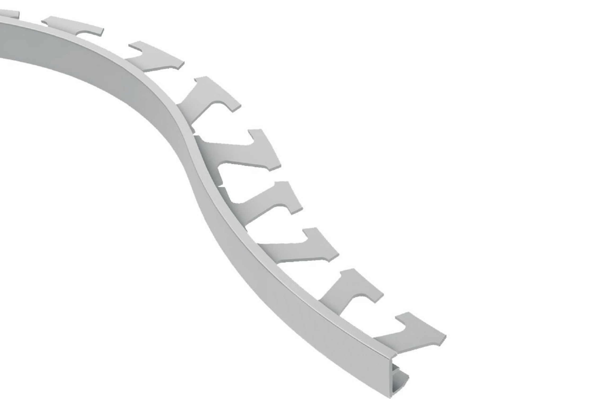 Schluter Jolly-Radius Profilé 1/4" Alum Gris Clas R/J60PG