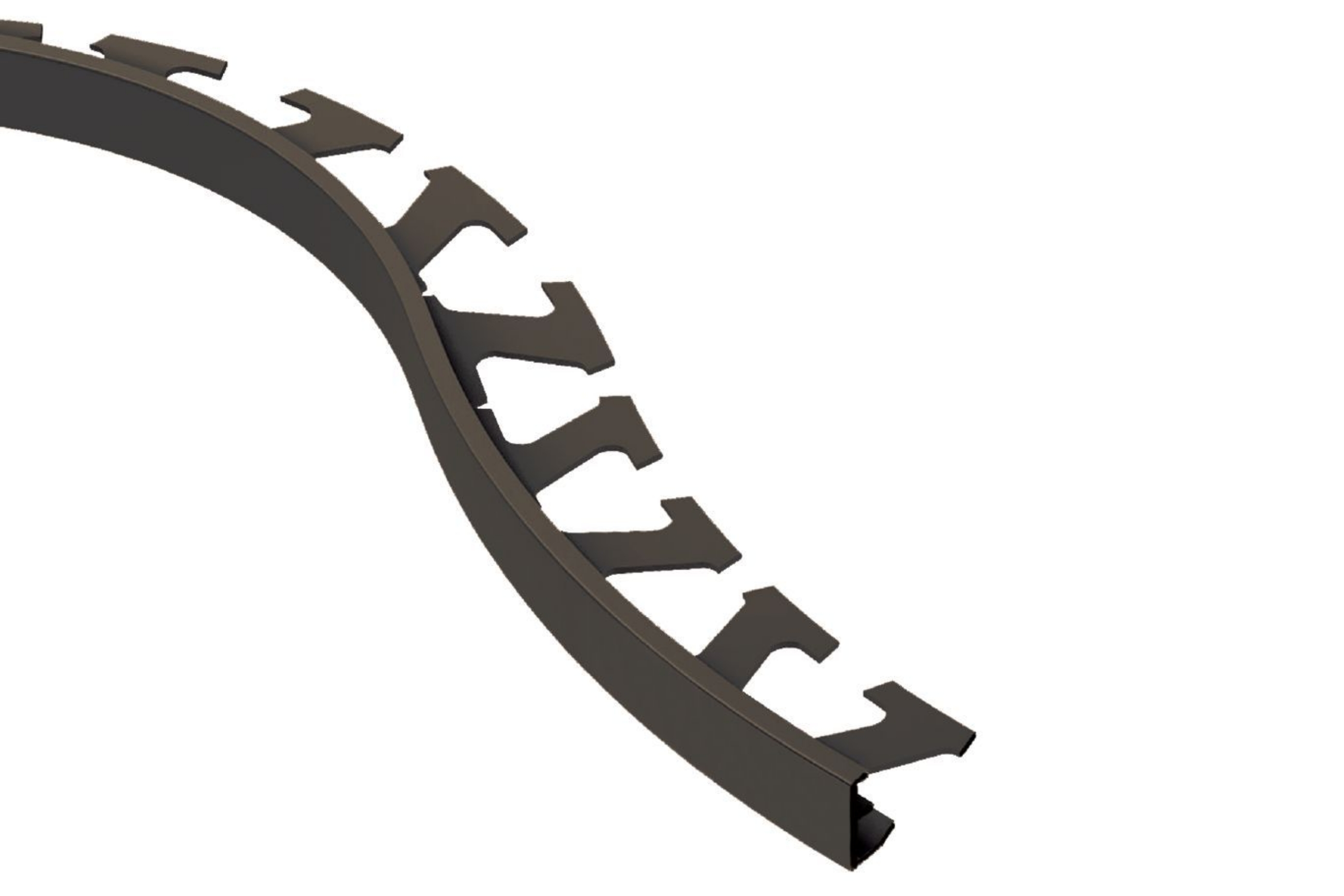 Schluter Jolly-Radius Profilé 1/2" Alum Brun Noir R/J125SB