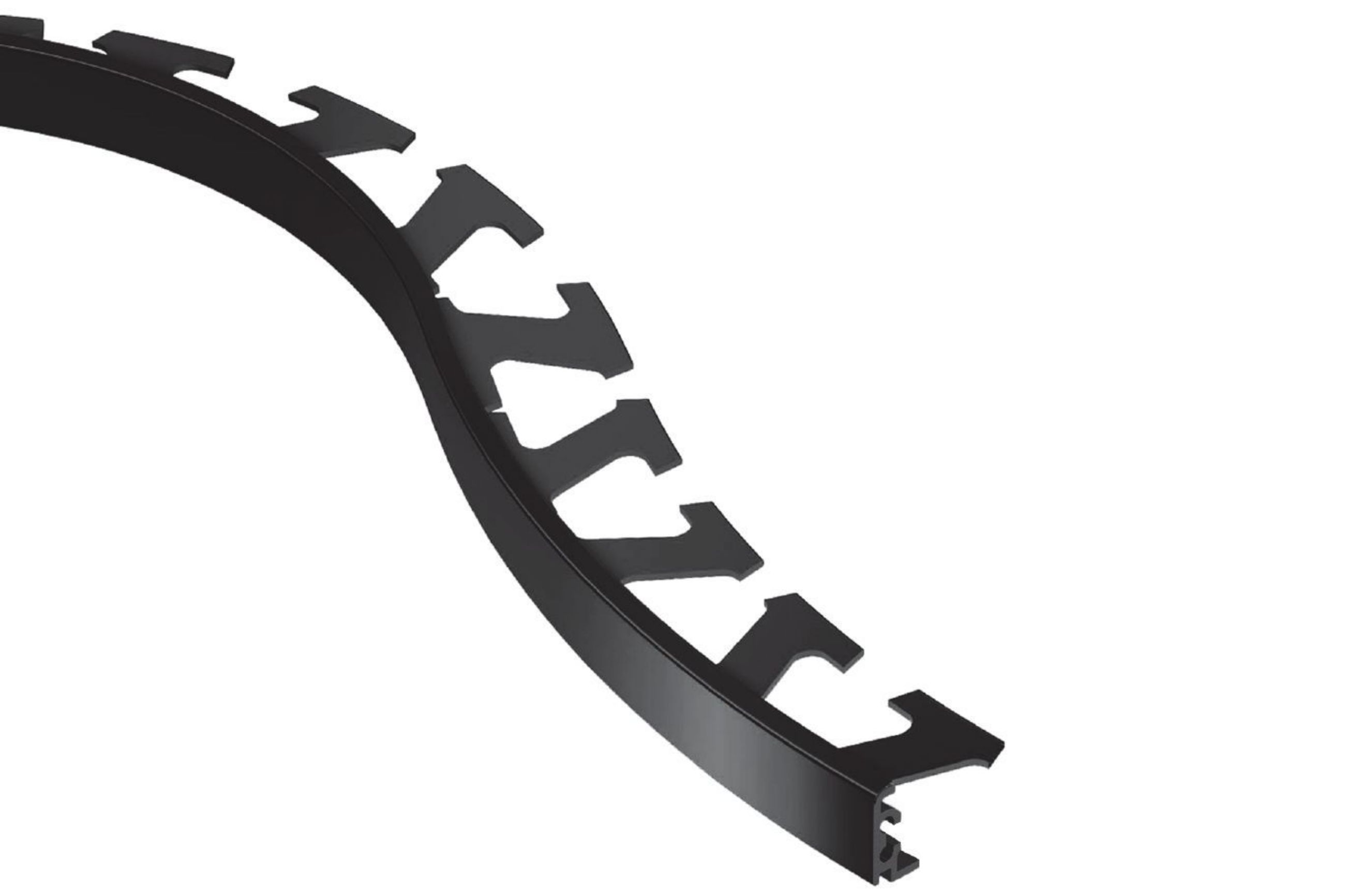 Schluter Jolly-Radius Profilé 1/2" Alum Noir Bril R/J125AGSG