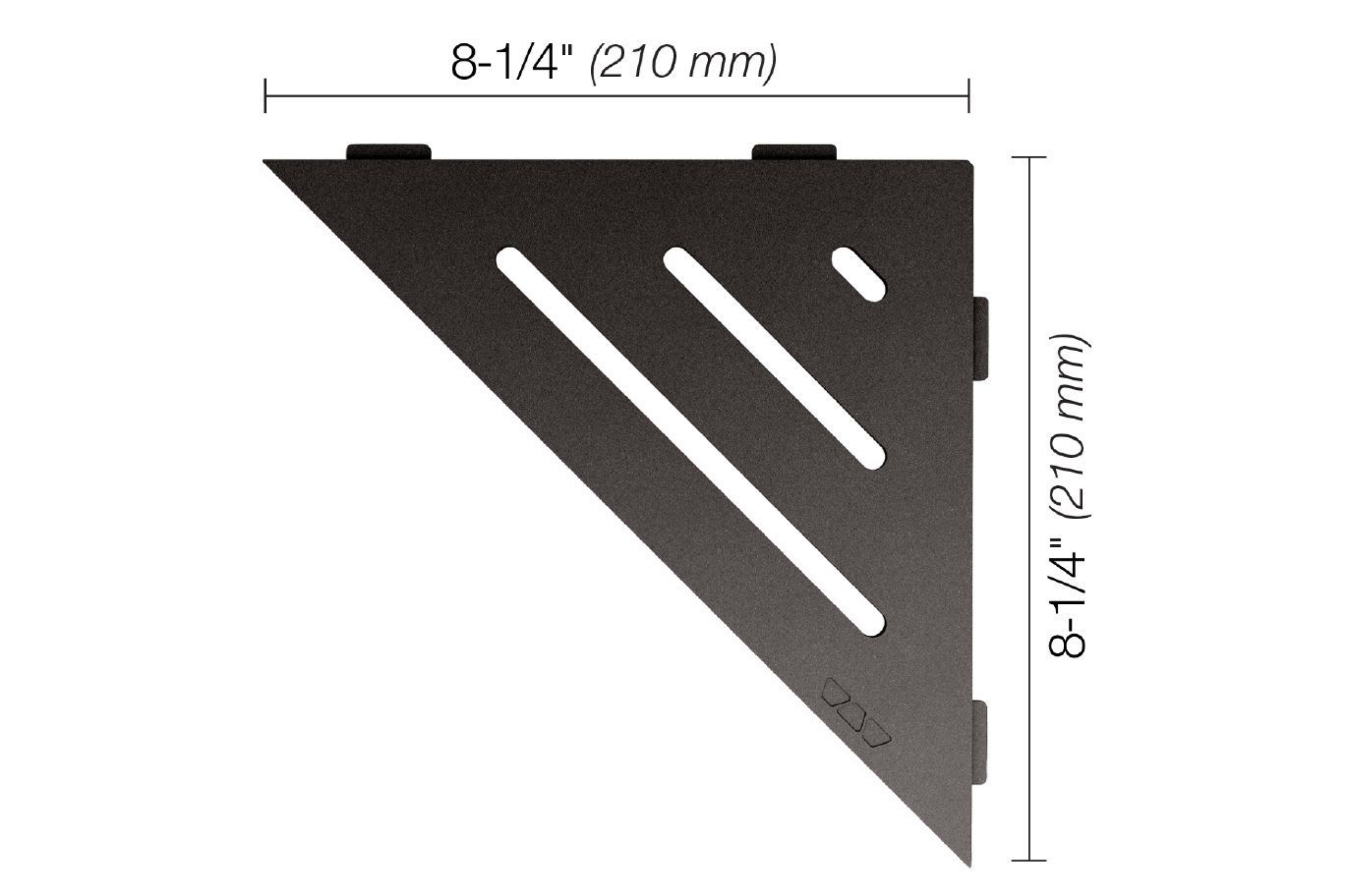 Schluter Shelf-E Triangle Coin Wave Anthracite Foncé SES1D10TSDA