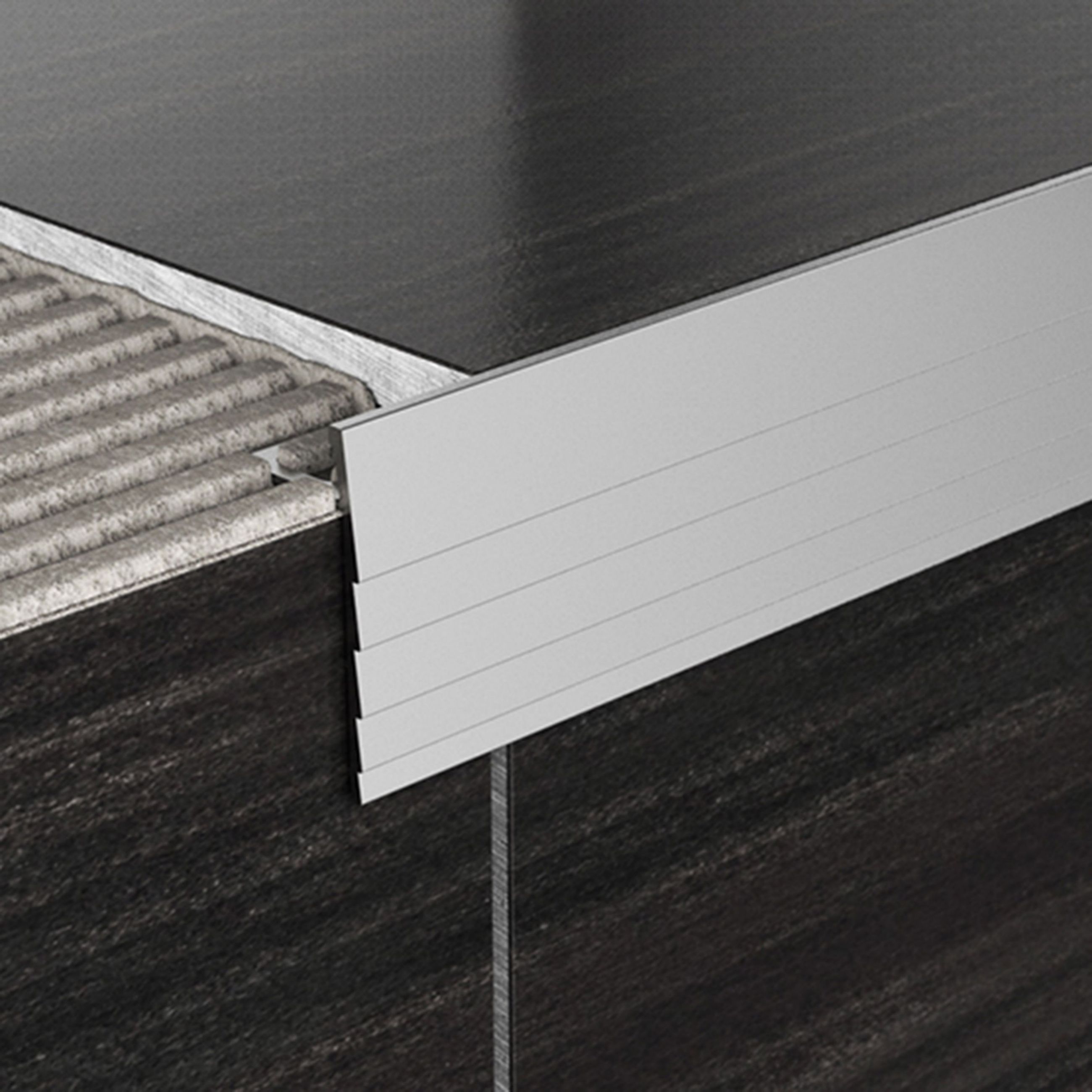 Diaplas Stair Nose Profiles | Satin Anodized 222 | 10 mm
