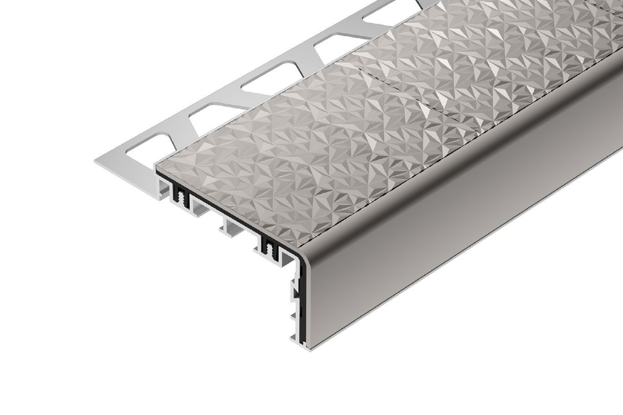 Schluter Trep-V 60 7/16" Gris Pierre 10' TVL60SG110/300