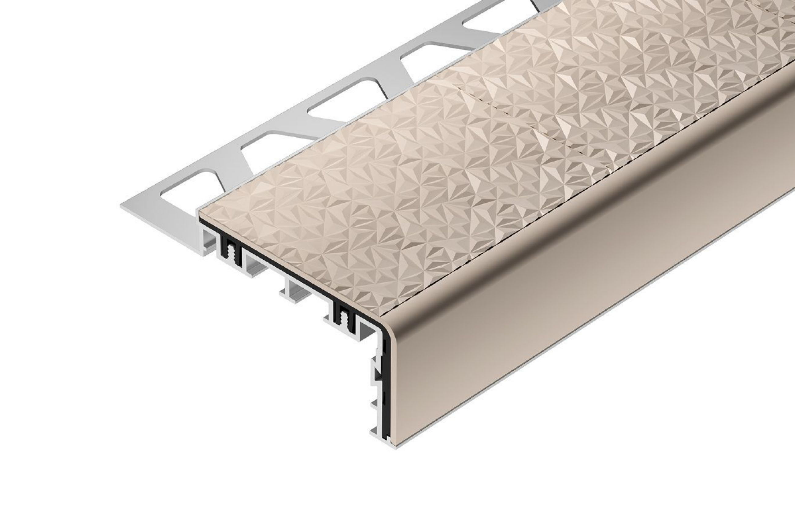 Schluter Trep-V 60 1/2" Sable 10' TVL60SP125/300