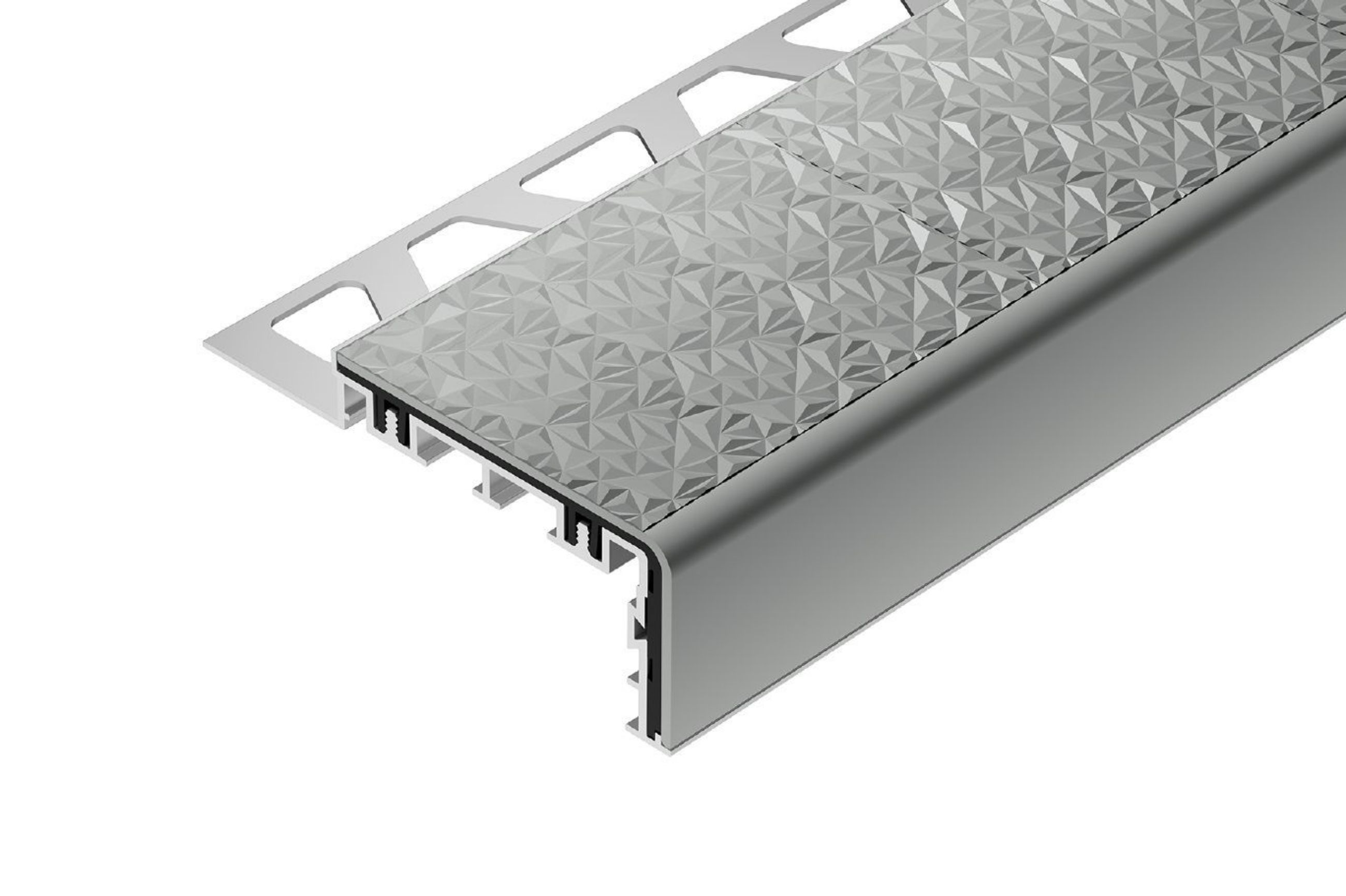 Schluter Trep-V 60 11/32" Gris Clair 6' 7" TVL60HG90/200