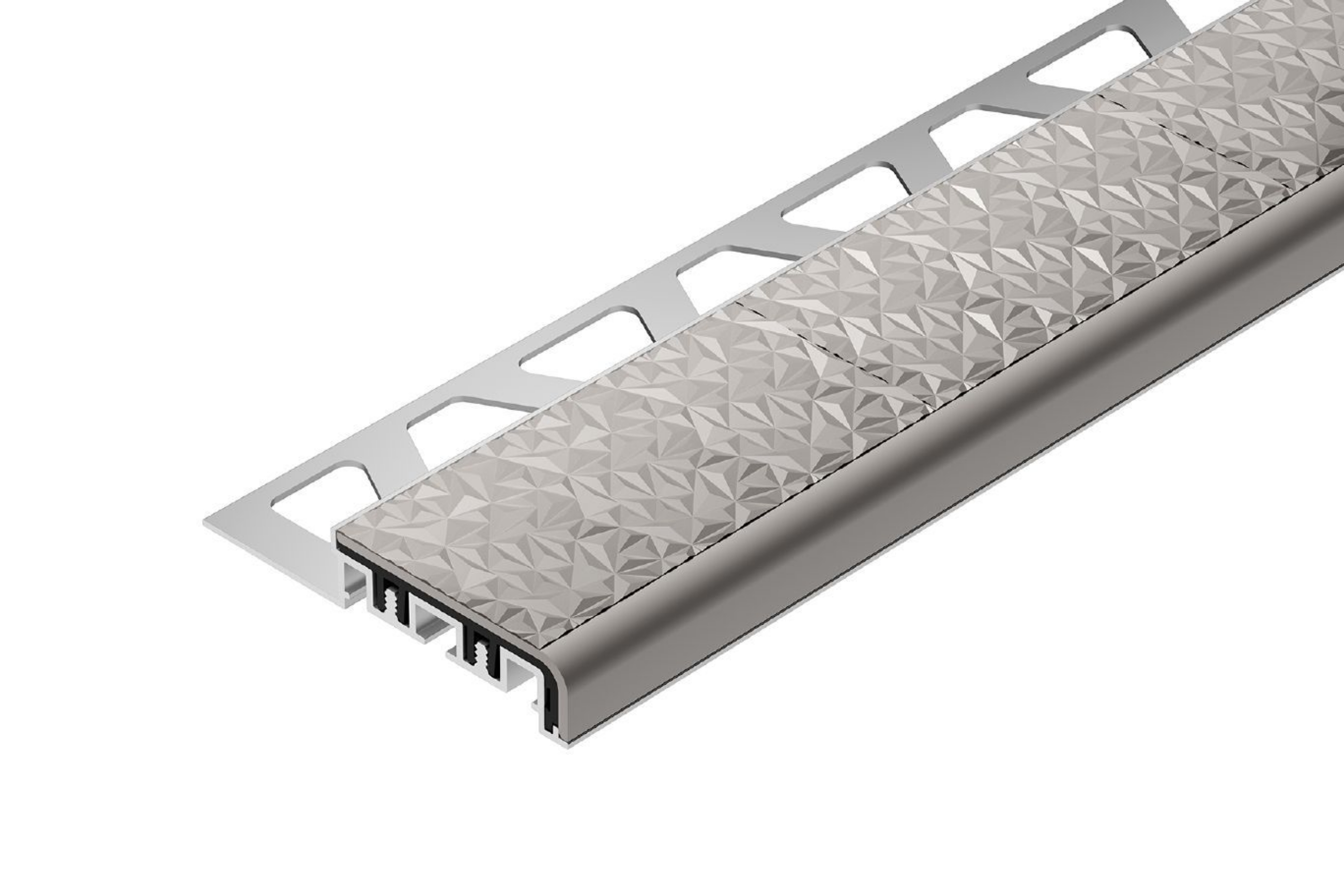 Schluter Trep-V 42 1/2" Gris Pierre 3' 3" TVL42SG125/100