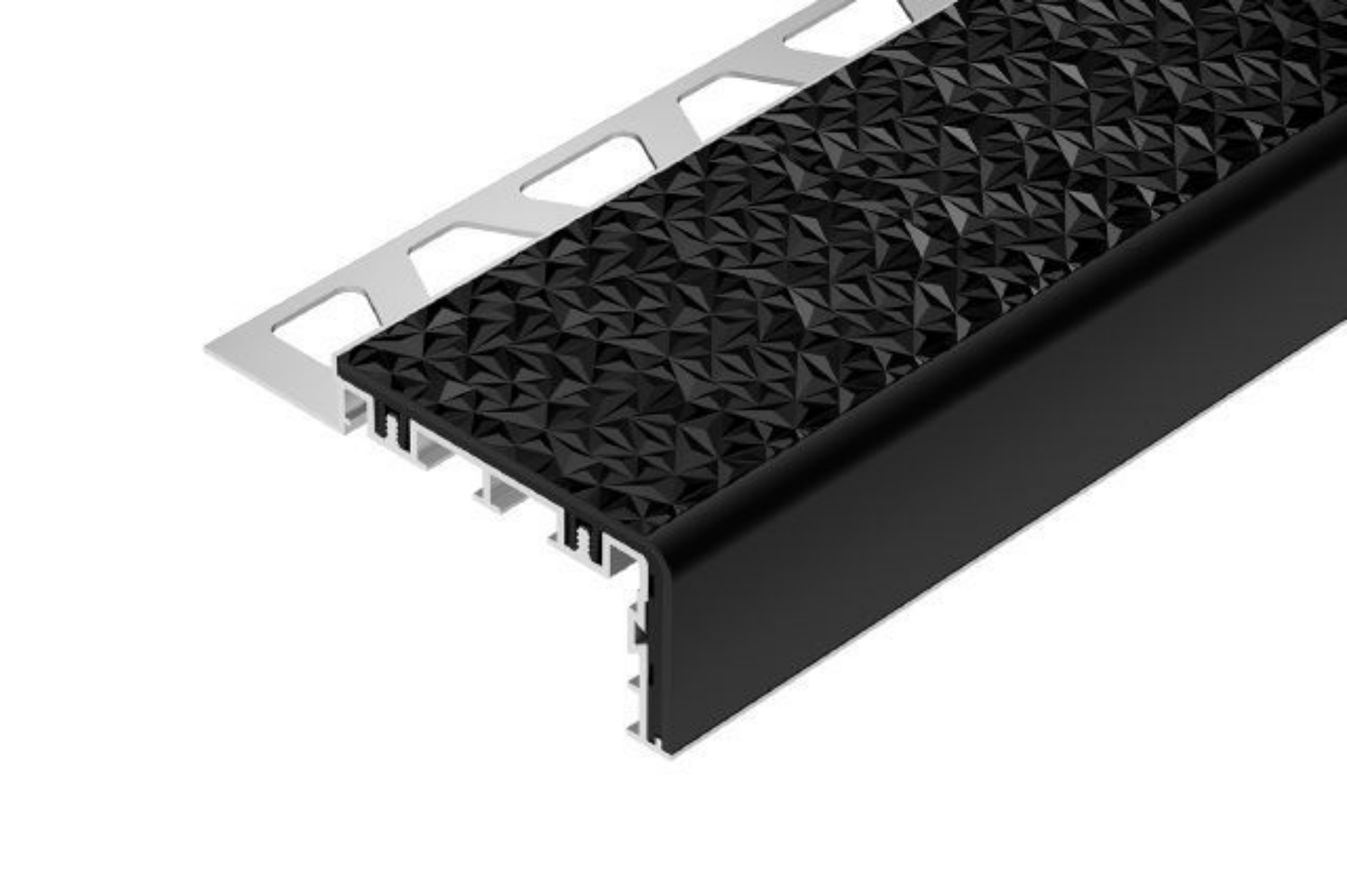 Schluter Trep-V 60 1/2" Noir 10' TVL60GS125/300